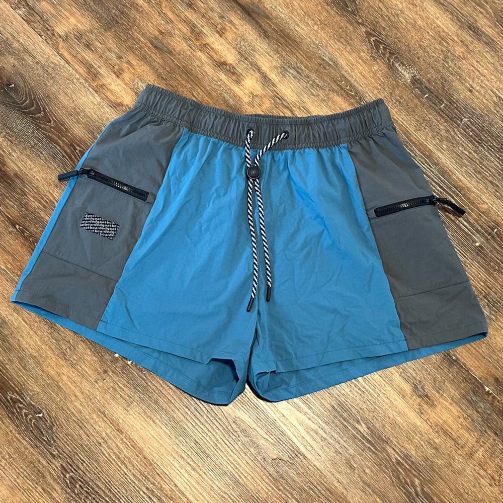 Blue and Grey Active Shorts